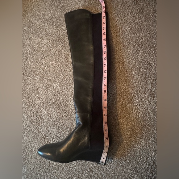 Stuart Weitzman Over the Knee Black Wedge Boots - 9.5 US/40 EU - Picture 11 of 13